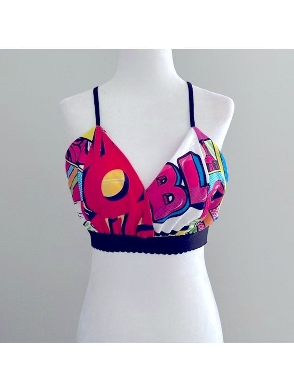 SHEIN pop art Bralette top